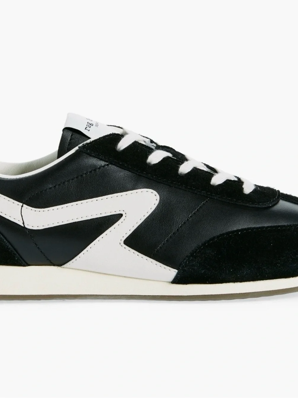 Women’s Black and White Retro Runner Sneaker